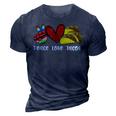 Peace Love Cinco De Mayo Funny V2 3D Print Casual Tshirt Navy Blue
