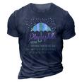 Pluviophile Definition Rainy Days And Rain Lover 3D Print Casual Tshirt Navy Blue