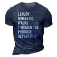Produce Department Romantic Walk Food Gift 3D Print Casual Tshirt Navy Blue