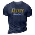Proud Army Stepdad Fathers Day 3D Print Casual Tshirt Navy Blue