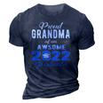 Proud Grandma Of 2022 Graduation Class 2022 Graduate Family 3D Print Casual Tshirt Navy Blue