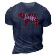 Red Buffalo Plaid Daddy Bear Matching Family Christmas Pj 3D Print Casual Tshirt Navy Blue