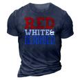Red White And Bearded Funny 4Th Of July Pride Patriot Men 3D Print Casual Tshirt Navy Blue