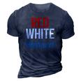 Red White And Blessed Independence Day 4Th Of July Patriotic 3D Print Casual Tshirt Navy Blue