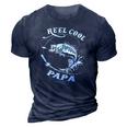 Reel Cool Papa For Fishing Nature Lovers 3D Print Casual Tshirt Navy Blue