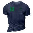 Retro Nigeria Football Jersey Nigerian Soccer Away 3D Print Casual Tshirt Navy Blue