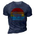 Retro Vintage Elk 3D Print Casual Tshirt Navy Blue