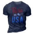 Rose In The Usa Cute Drinking 4Th Of July 3D Print Casual Tshirt Navy Blue