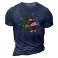 Santa Butt Crack Merry Christmas 3D Print Casual Tshirt Navy Blue