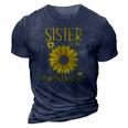 Sister Of The Birthday Girl Sunflower Family Matching Party 3D Print Casual Tshirt Navy Blue