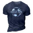 Soccer Papa Family Matching Team Player Gift Sport Lover Dad 3D Print Casual Tshirt Navy Blue