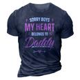Sorry Boys My Heart Belongs To Daddy Girls Valentine 3D Print Casual Tshirt Navy Blue