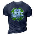 St Patricks Day Design For Father One Lucky Daddy 3D Print Casual Tshirt Navy Blue