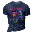 Stepdad Of The Birthday Boy Donut Dab Birthday 3D Print Casual Tshirt Navy Blue