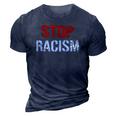 Stop Racism Human Rights Racism 3D Print Casual Tshirt Navy Blue
