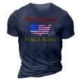 The Great Maga King Donald Trump 3D Print Casual Tshirt Navy Blue