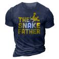 The Snake Father Funny Reptile Owner 3D Print Casual Tshirt Navy Blue