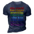 The World Has Bigger Problems Lgbt Community Gay Pride 3D Print Casual Tshirt Navy Blue