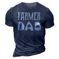 Tractor Dad Farming Father Farm Lover Farmer Daddy V2 3D Print Casual Tshirt Navy Blue