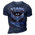 Tsang Blood Runs Through My Veins Name 3D Print Casual Tshirt Navy Blue