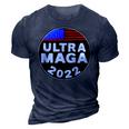 Ultra Maga Donald Trump Joe Biden America 3D Print Casual Tshirt Navy Blue