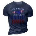Us Flag Freedom United States Women American 4Th Of July 3D Print Casual Tshirt Navy Blue