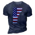 Vermont Map State American Flag 4Th Of July Pride Tee 3D Print Casual Tshirt Navy Blue