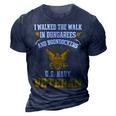 Veteran Veterans Day Us Navy Veterani Walked The Walk 174 Navy Soldier Army Military 3D Print Casual Tshirt Navy Blue