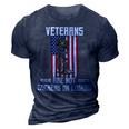 Veteran Veterans Day Us Veterans Respect Veterans Are Not Suckers Or Losers 189 Navy Soldier Army Military 3D Print Casual Tshirt Navy Blue