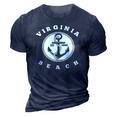 Virginia Beach Commonwealth Of Virginia 3D Print Casual Tshirt Navy Blue