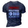 Warning Volleyball Dad Will Yell Loudly Volleyball-Player 3D Print Casual Tshirt Navy Blue