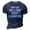 Water Balloon Fight Champion Summer Camp Games Picnic Family T Shirt 3D Print Casual Tshirt Navy Blue