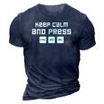 Web Designer App Developer Keep Calm And Press Ctrl Alt Del 3D Print Casual Tshirt Navy Blue