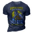 Welder Clothes For Men Funny Welding V2 3D Print Casual Tshirt Navy Blue