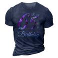 Womens 65 Years Old Floral 1957 Its My 65Th Birthday Gift 3D Print Casual Tshirt Navy Blue