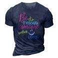 Womens Be The Reason Someone Smiles Today 3D Print Casual Tshirt Navy Blue