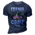 Womens Friends Dont Let Friends Camp Alone Wine Camping Flamingo T Shirt 3D Print Casual Tshirt Navy Blue