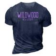 Womens Wildwood New Jersey Nj Vintage Text Pink Print 3D Print Casual Tshirt Navy Blue