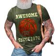 50Th Birthday Basketball Player 50 Years Old Vintage Retro 3D Print Casual Tshirt Army Green