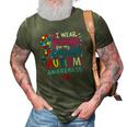 Autism Awareness I Wear Puzzle For My Cousin 3D Print Casual Tshirt Army Green