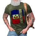 Best Haitian Dad Ever Haiti Daddy Fathers Day Gift 3D Print Casual Tshirt Army Green