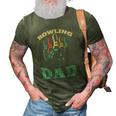Bowling Dad Funny Bowler Graphic For Fathers Day 3D Print Casual Tshirt Army Green