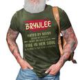 Brynlee Name Gift Brynlee Hated By Many Loved By Plenty Heart On Her Sleeve 3D Print Casual Tshirt Army Green