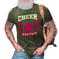 Cheer Captain Cheerleader Cheerleading Lover Gift 3D Print Casual Tshirt Army Green