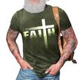 Christian Faith & Cross Christian Faith & Cross 3D Print Casual Tshirt Army Green
