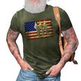 Cockatiel Vintage American Usa Flag Men Women - Cockatiel 3D Print Casual Tshirt Army Green