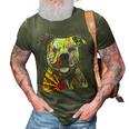Colorful Baby Pit-Bull Terrier Lover Dad Mom Funny Kidding T-Shirt 3D Print Casual Tshirt Army Green