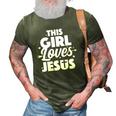 Cool Jesus Art For Girls Women Kids Jesus Christian Lover 3D Print Casual Tshirt Army Green
