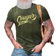 Cougar Bait Mountain Lion 3D Print Casual Tshirt Army Green