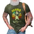 Dabbing Zebra Vibes Zoo Animal Gifts For Men Women Kids 3D Print Casual Tshirt Army Green